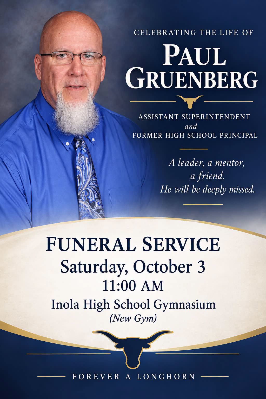Paul Gruenberg Obituary, Death - Assistant Superintendent and Former Inola High School Principal Has Died